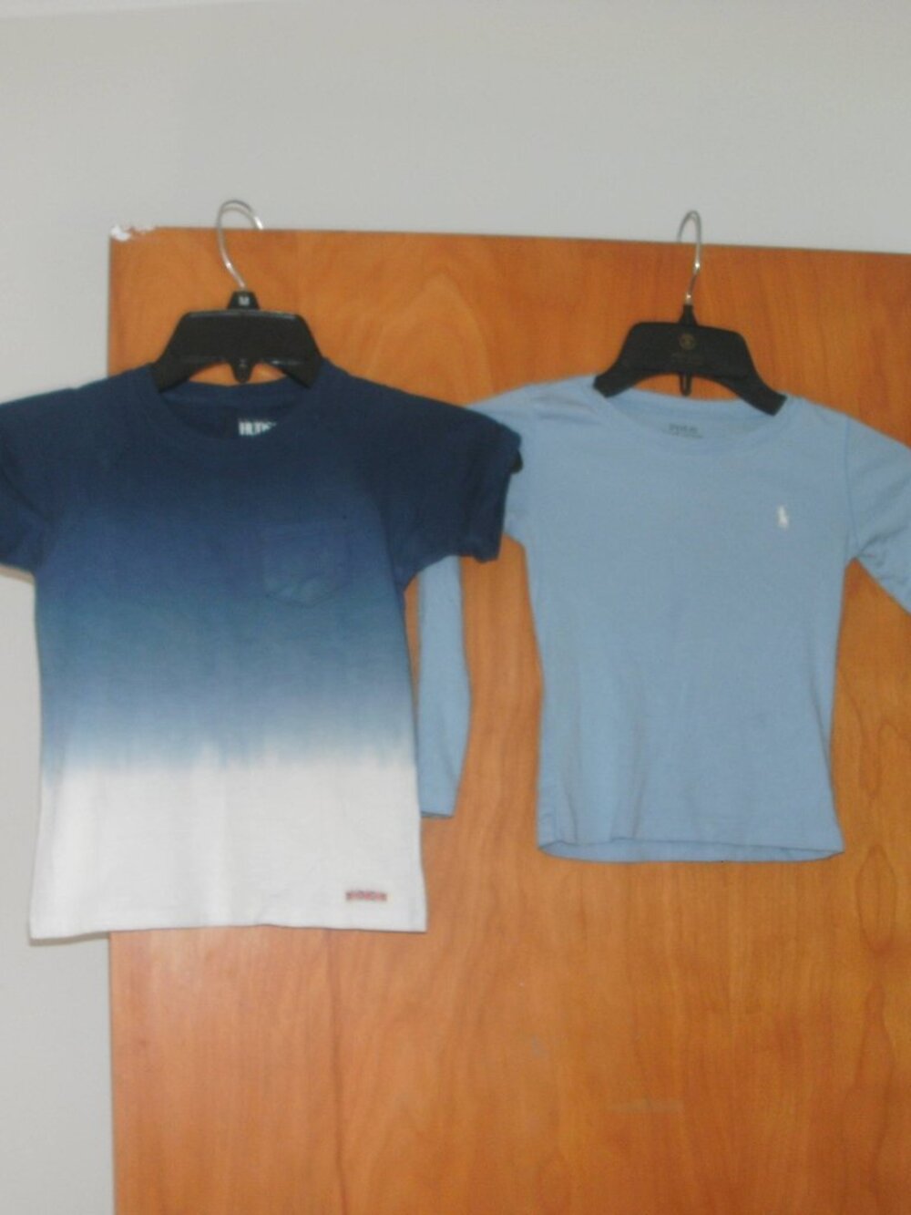 Hudson Short Sleeve T Shirt Blue Ombre & Polo Ralph Lauren Long Sleeve Tee ~ 4T